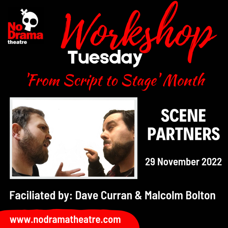 Read more about the article ‘From Script to Stage’ Month, Workshop 5: Scene Partners – 29 November 2022