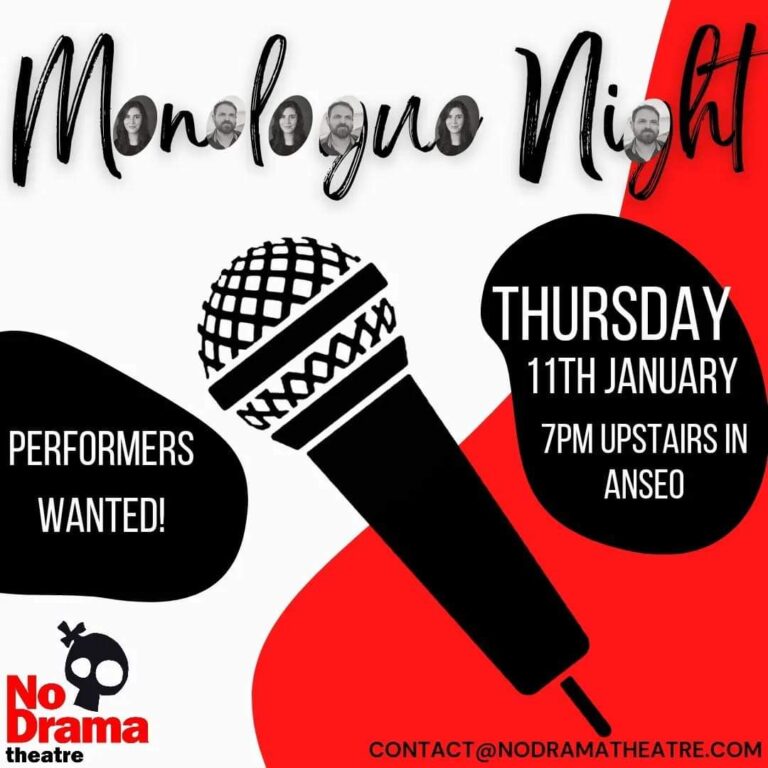 Read more about the article Monologue Night – 11 January 2024