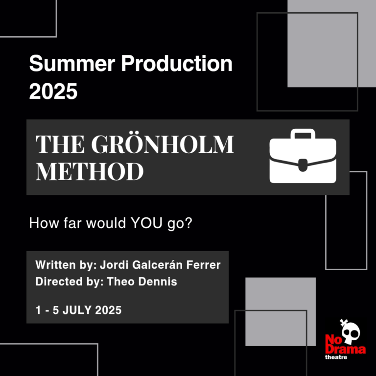 Read more about the article Summer Production Announcement – The Grönholm Method – 1-5 July 2025