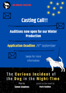 Read more about the article ‘The Curious Incident of the Dog in the Night-Time’ Auditions