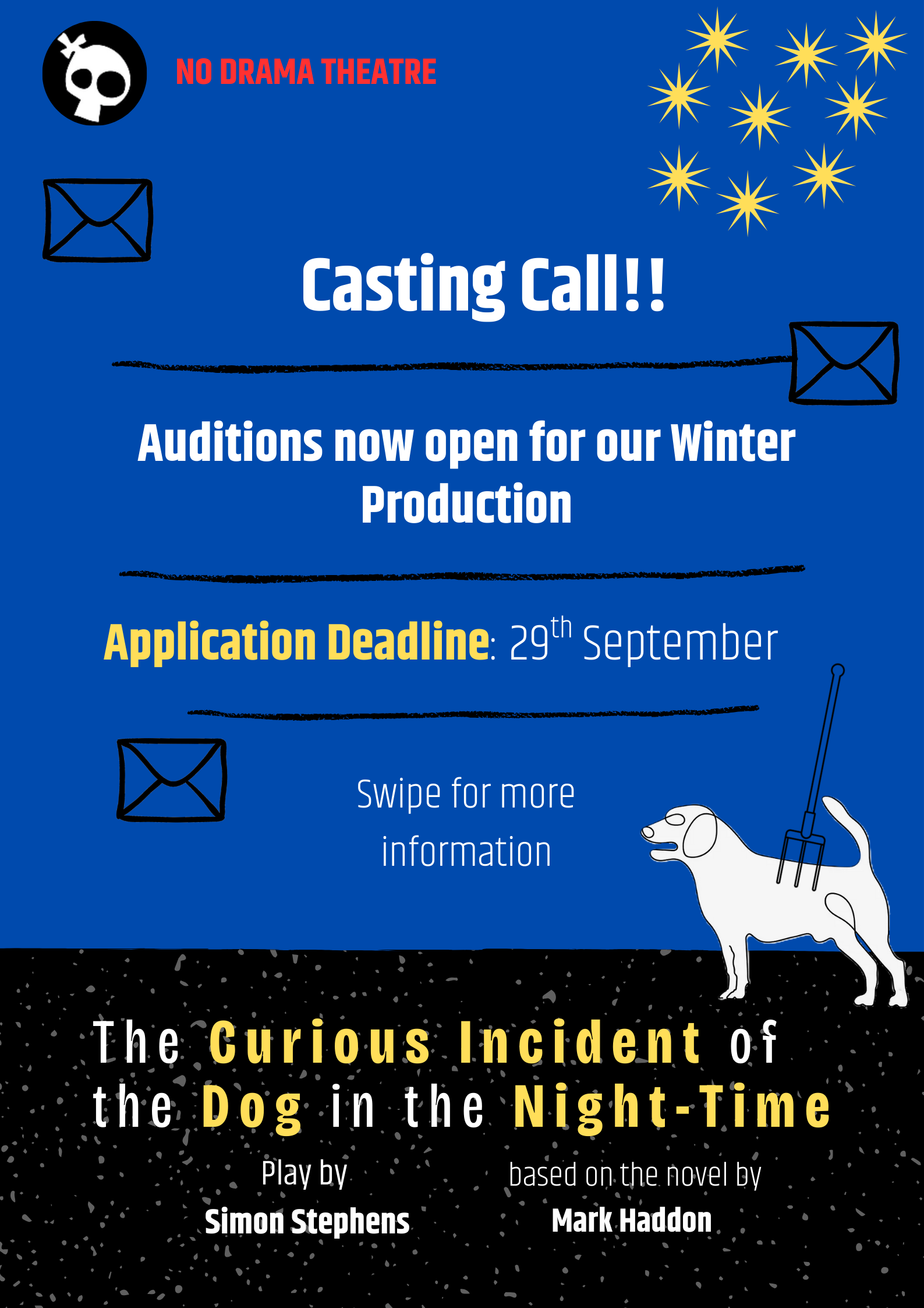 ‘The Curious Incident of the Dog in the Night-Time’ Auditions