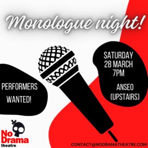 Read more about the article Monologue Night – 28 March 2026