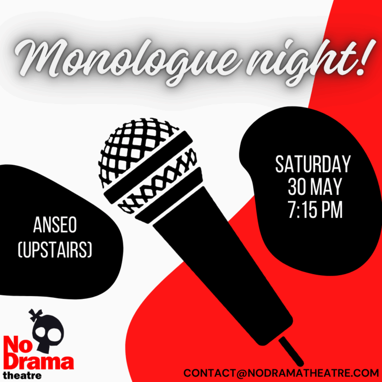 Read more about the article Monologue Night – Saturday 30 May 2026